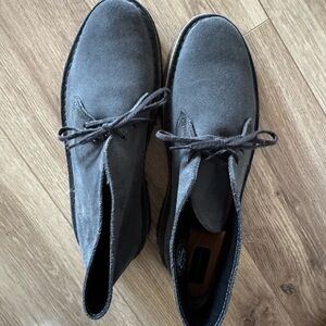 Men's Clark Chukka Boots Grey Suede